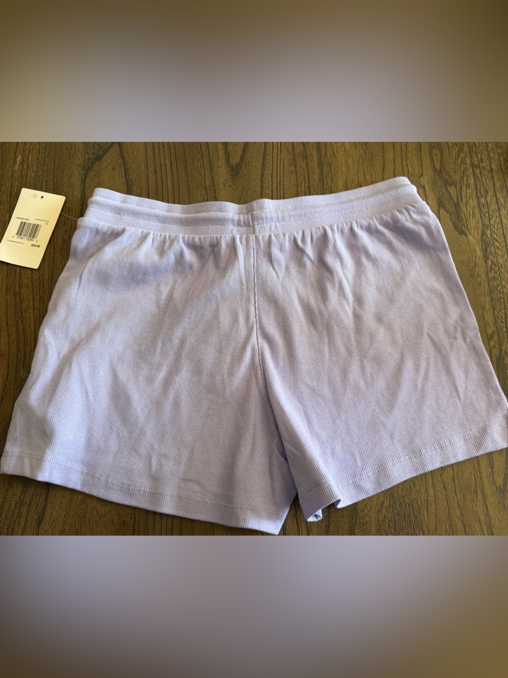 Hurley Lavender Ribbed Drawstring Shorts - Picture 3 of 5
